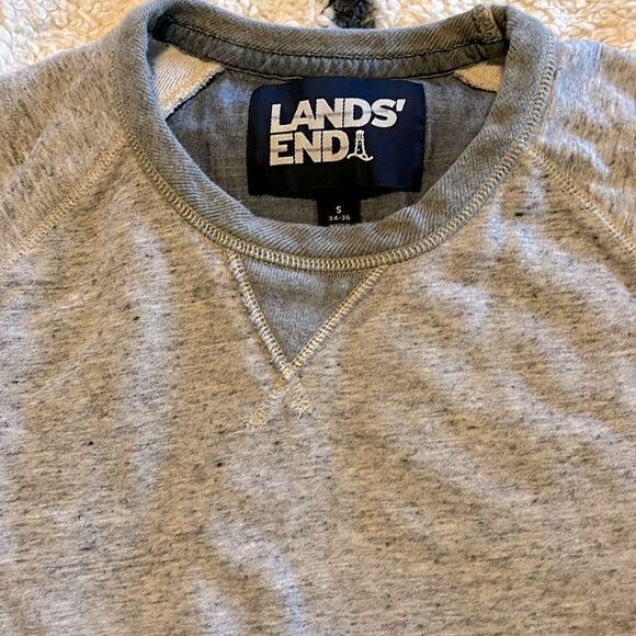 Mens’ Lands’ End Gray Sweatshirt Size S - Picture 3 of 5